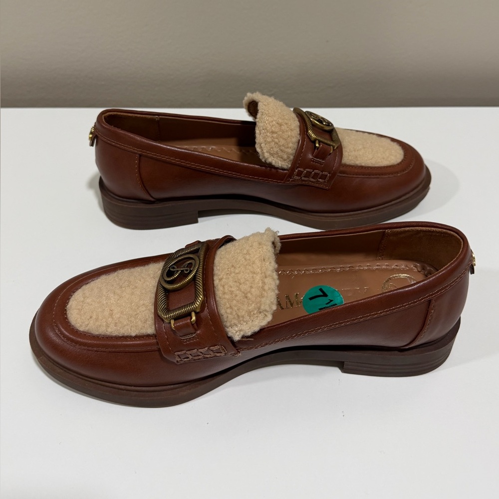 Sam And Libby Brooklyn Tailored Loafers With Metal Buckle Women's US 7.5 - Picture 5 of 12